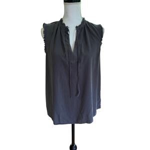 NWT Cloth & Stone Cottage Frayed Tank Top SZ S Gray Boho Hippie Grunge Casual
